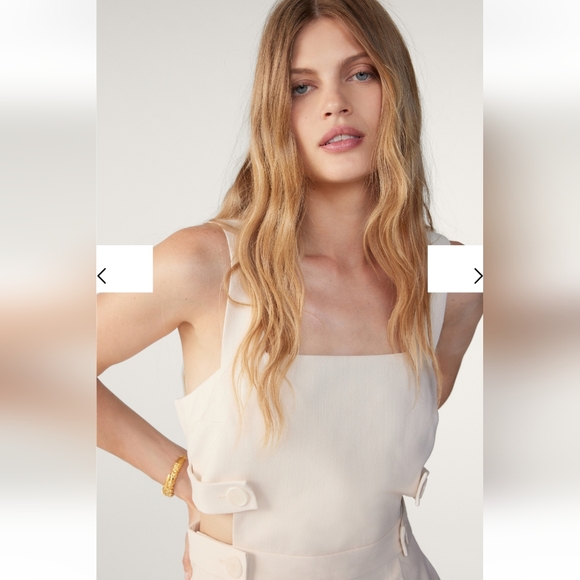 NWT Bash ba&sh Cressy Cut Out Jumpsuit Off White Size 36 4 Bridal Bachelorette - Picture 3 of 7